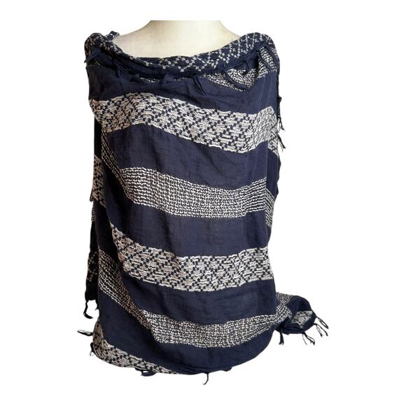 BP Dark Blue White Stitching Infinity Scarf - Picture 3 of 6